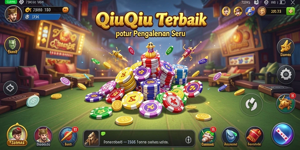 Tangkapan layar gameplay QiuQiu di 73K yang seru.