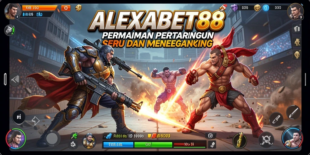 Screenshot utama ALEXABET88 menampilkan aksi pertarungan yang mendebarkan.