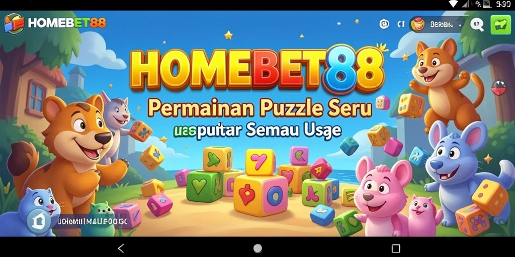 Tangkapan layar utama memperlihatkan gameplay Puzzle yang menantang dan menarik.