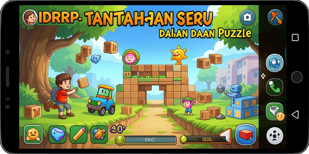 Tampilan gameplay seru dalam Puzzle IDRRP yang menantang.