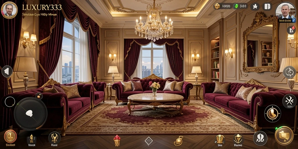 Tampilan gameplay LUXURY333 dengan elemen simulasi yang menarik.