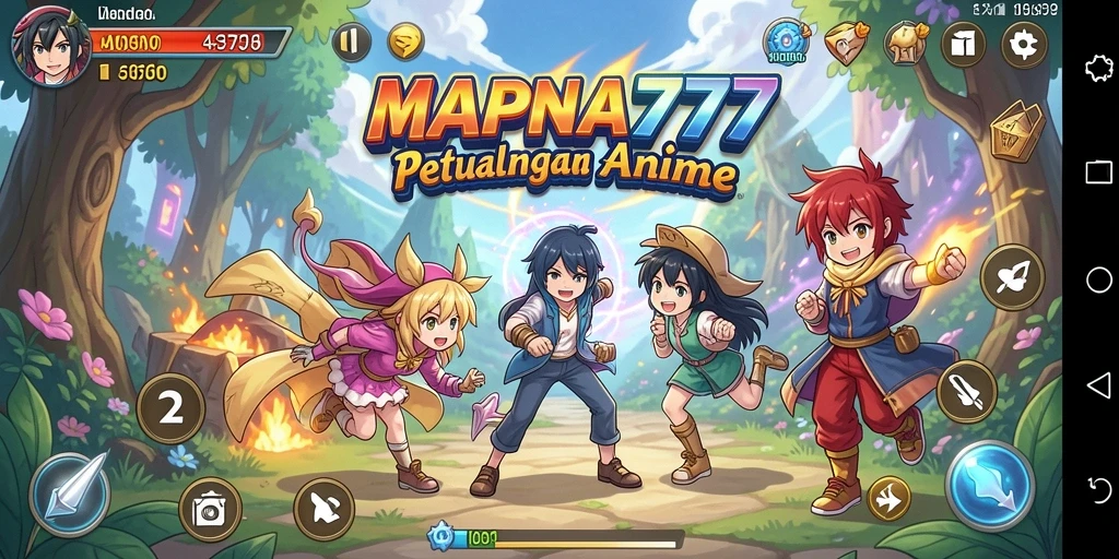 Gameplay MAPNA777 yang penuh aksi dan karakter anime menarik.