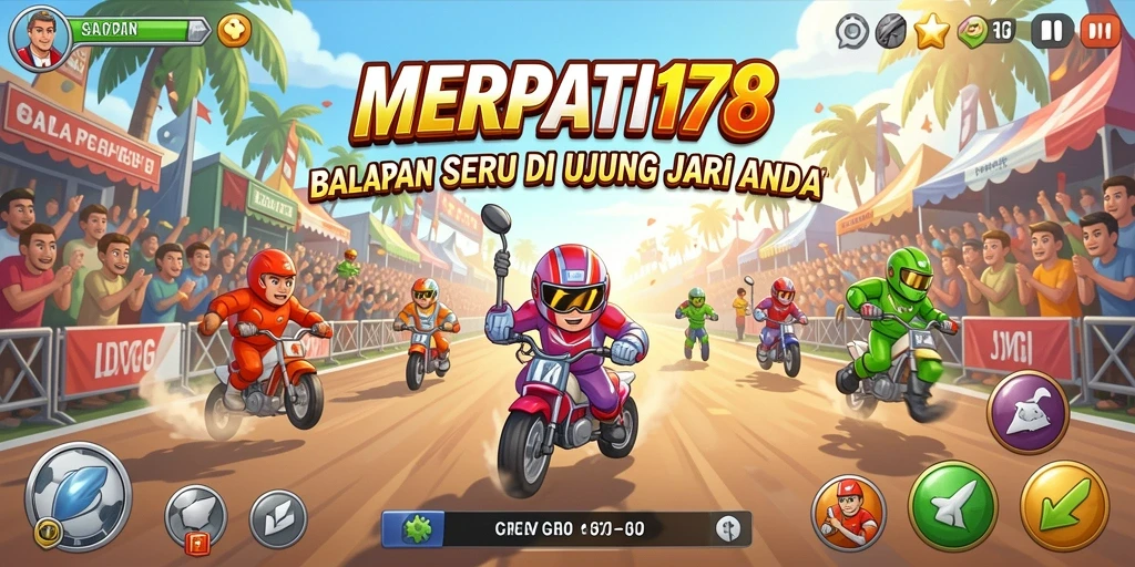Tampilan menarik dari gameplay balapan MERPATI178 yang penuh aksi.