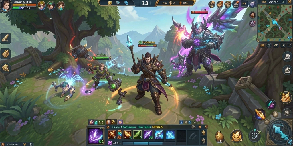 Tampilan gameplay QQRP dengan aksi seru dalam dunia MMORPG.