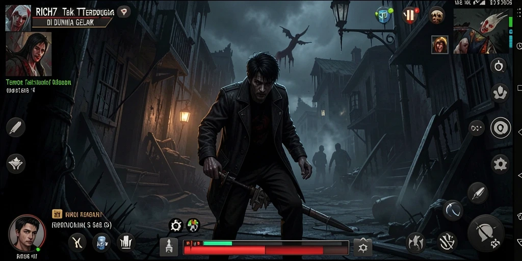 Screenshot RICH7 menampilkan suasana gelap dan menakutkan dalam gameplay Horror.