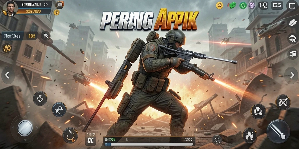 Tampilan mendebarkan dari gameplay action RK55 yang intens.