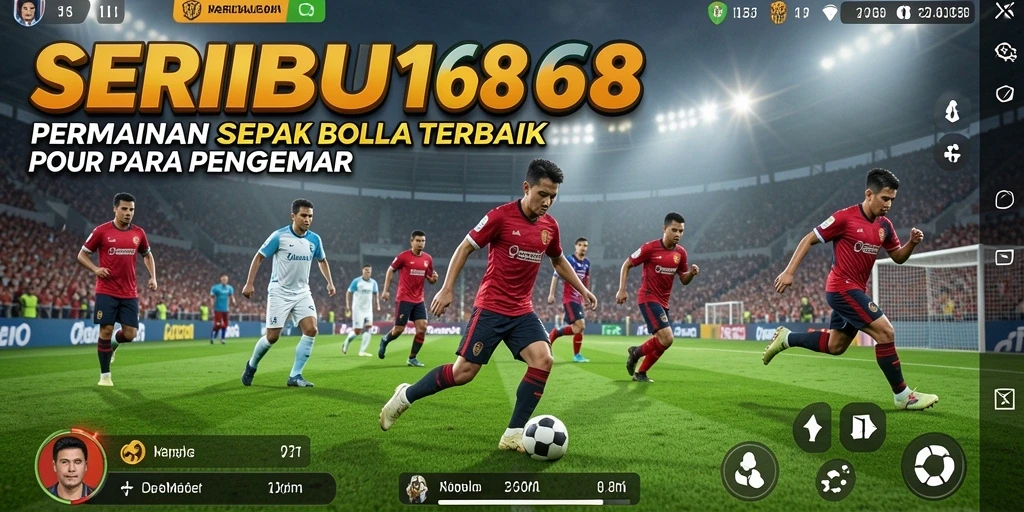 Tampilan menarik dari gameplay SERIBU168 yang penuh aksi sepak bola.